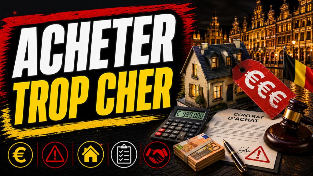 Acheter trop cher en Belgique : méthode claire pour comprendre les risques, agir vite et éviter les erreurs coûteuses. Mots-clés : achat et crédit, immobilier Belgique, achat immobilier belge, conseil immobilier belge, acheter trop cher