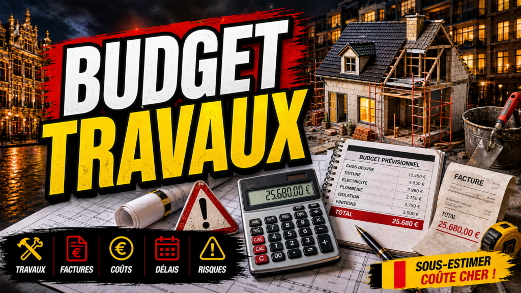 Sous-estimer le coût total des travaux en Belgique : méthode claire pour comprendre les risques, agir vite et éviter les erreurs coûteuses. Mots-clés : travaux et rénovation, immobilier Belgique, travaux et logement, conseil immobilier belge, sous-estimer le coût total des travaux