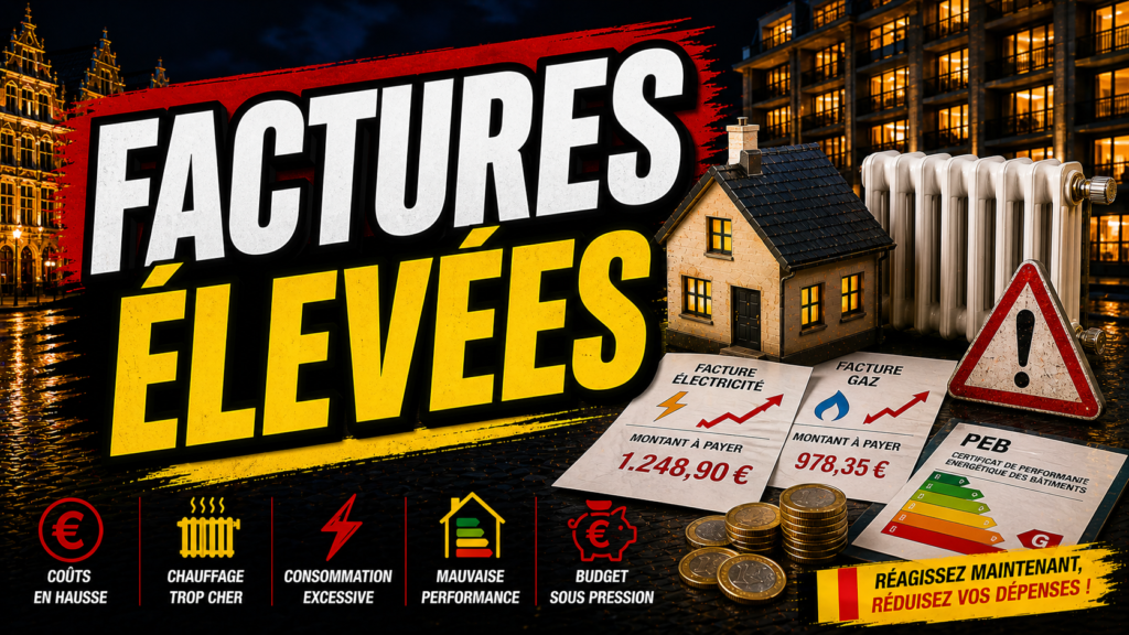 Factures d’énergie trop élevées en Belgique : méthode claire pour comprendre les risques, agir vite et éviter les erreurs coûteuses. Mots-clés : travaux et rénovation, immobilier Belgique, travaux et logement, conseil immobilier belge, factures d’énergie trop élevées