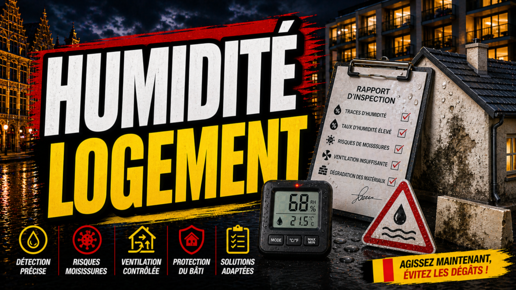 Humidité dans le logement en Belgique : méthode claire pour comprendre les risques, agir vite et éviter les erreurs coûteuses. Mots-clés : travaux et rénovation, immobilier Belgique, travaux et logement, conseil immobilier belge, humidité dans le logement