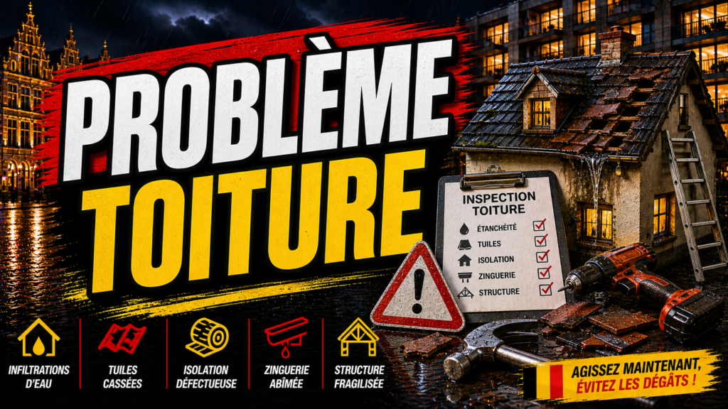 Problèmes de toiture en Belgique : méthode claire pour comprendre les risques, agir vite et éviter les erreurs coûteuses.