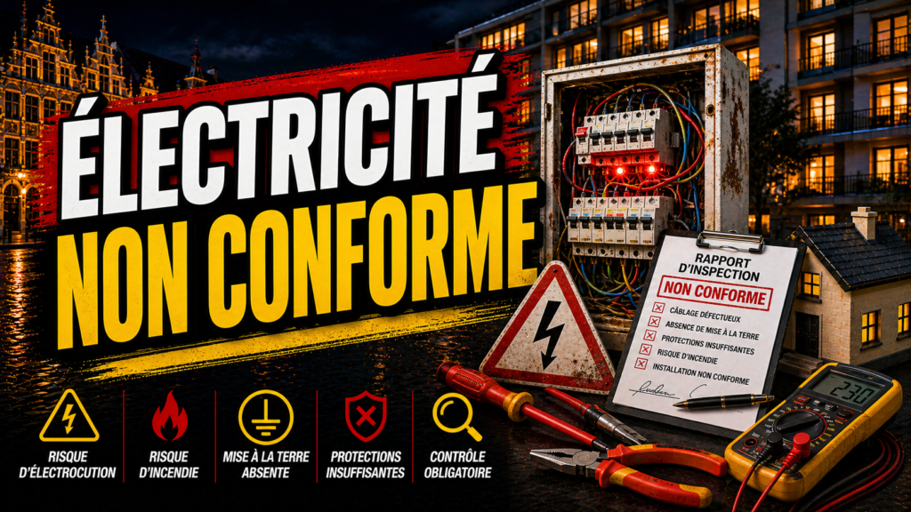 Installation électrique non conforme en Belgique : méthode claire pour comprendre les risques, agir vite et éviter les erreurs coûteuses.