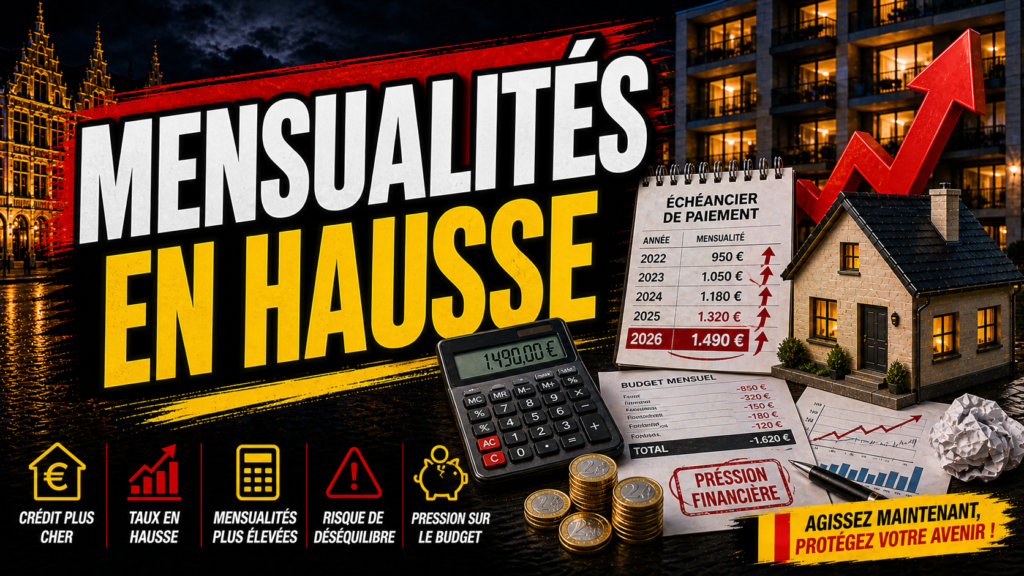 Hausse des mensualités ou pression financière en Belgique : méthode claire pour comprendre les risques, agir vite et éviter les erreurs coûteuses.