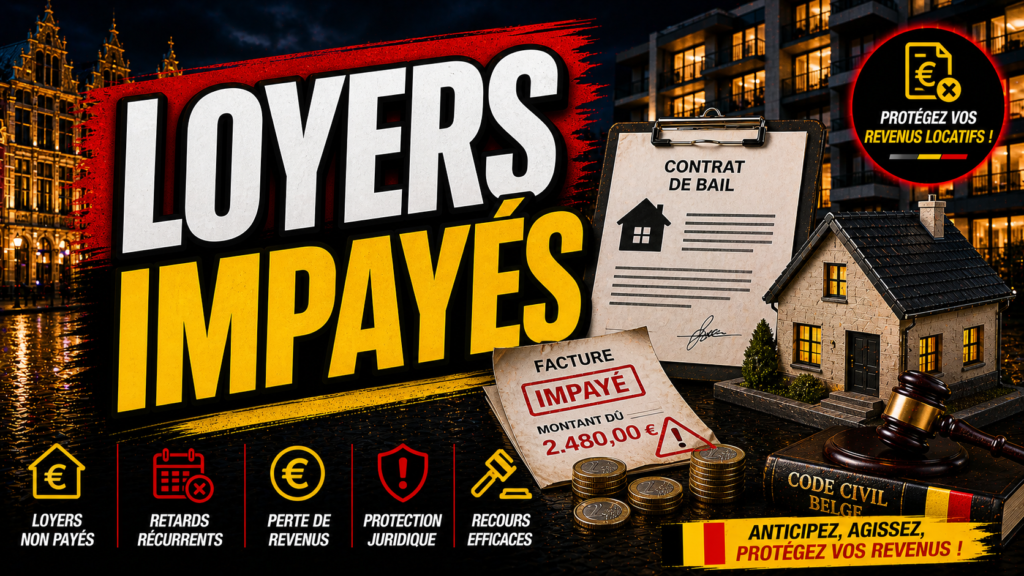 Peur des loyers impayés en Belgique : méthode claire pour comprendre les risques, agir vite et éviter les erreurs coûteuses.